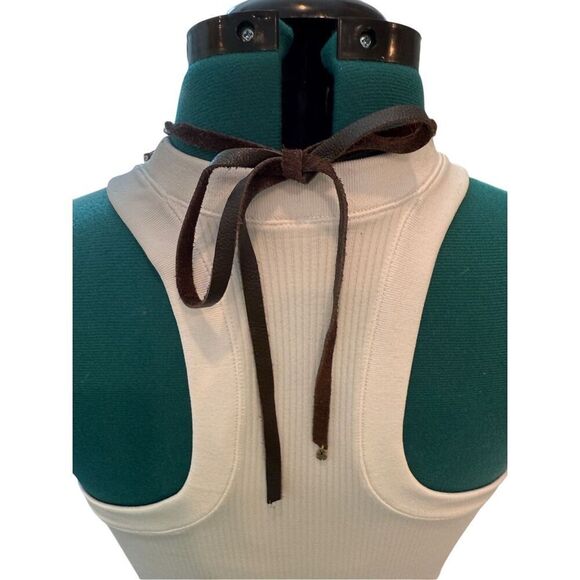 Lucky Brand Coral and Gold Multi Strand Necklace with suede tie - Picture 6 of 8